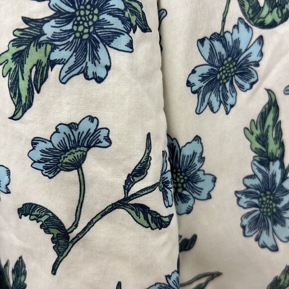 J. Crew Factory BY544 Tie front blue and white floral midi dress size 0 NWT - Picture 11 of 16